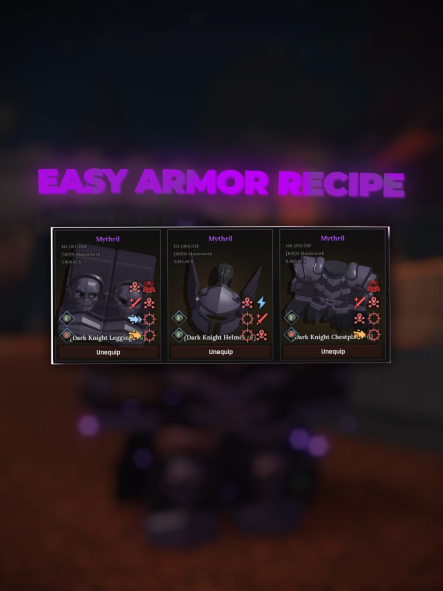 EASY ARMOR RECIPE IN THE FORGE! - ROBLOX #robloxfyp #fy #fyp #theforge #roblox