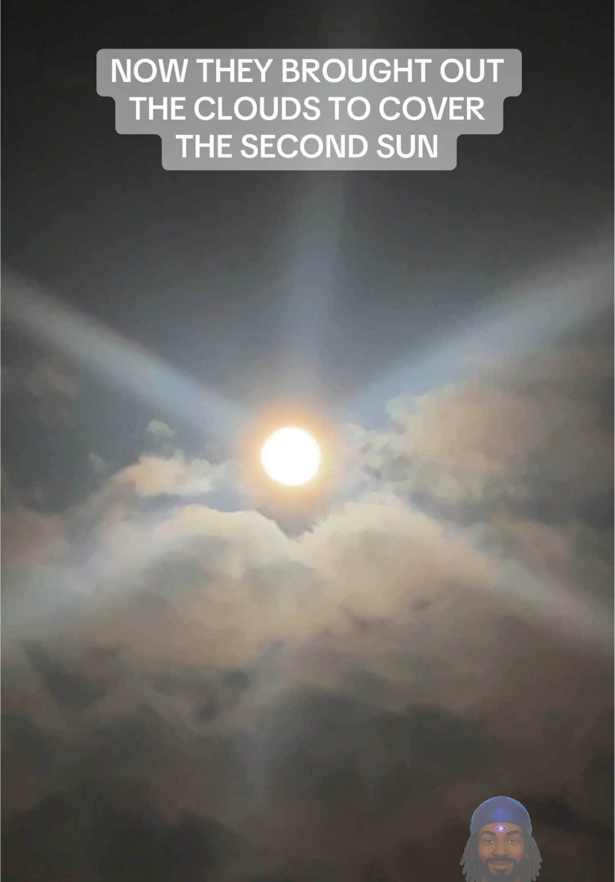 Now they brought out the clouds to cover the second sun. #moon #newearth #sun #nibiru #trending #fyf 