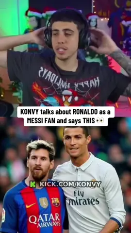 KONVY talks about RONALDO as a MESSI FAN and says THIS 👀 #konvy #ronaldo #messi 