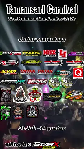 Tamansari carnival 2026 full kejutan  #starxproject #masukberanda #horegjawatimur #rajasoundgank #karnavalsoundsystem 