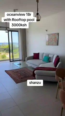 Seaview 1 bedroom. Located in shanzu behind Gokart. 5 minutes Walk to beach Rooftop pool Breathtaking sea views from the bedroom and living room Unlimited Wi-Fi Cleaning services Fully equipped kitchen Lift Toiletries provided. Security manned day and night For bookings whatsapp number on bio #mombasatiktokers #airbnbshanzu #bnbkenya #visitkenya #airbnb 