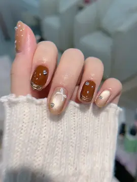 Màu nâu mãi đỉnh #dopanails #nails #nailsartvideos #nailsoftiktok #nailsdesign 