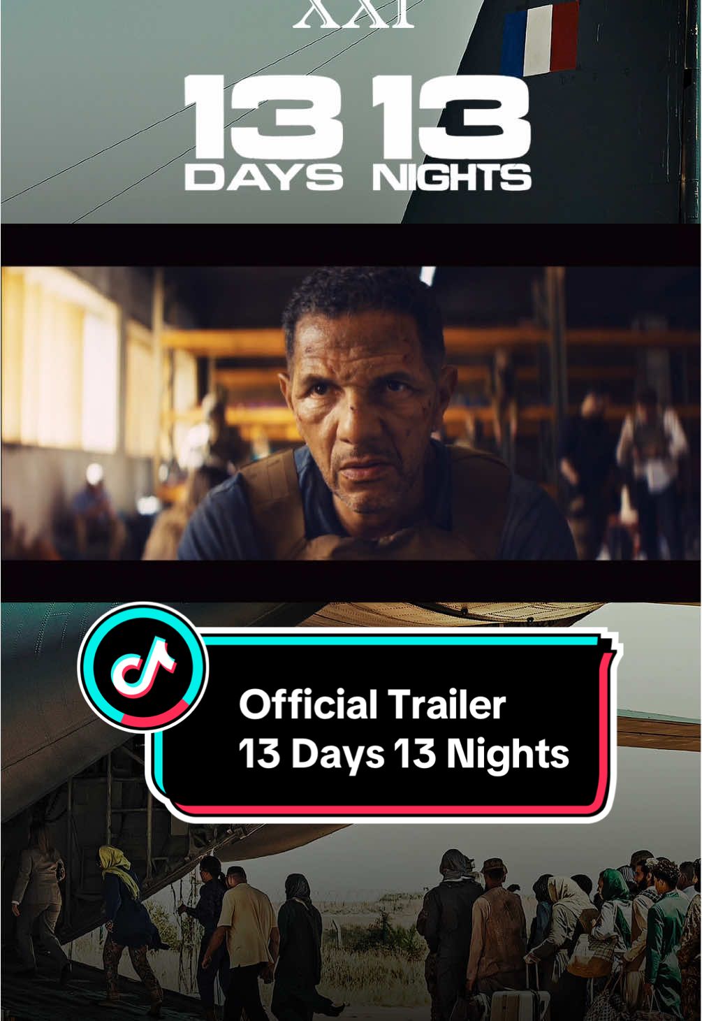 Kabul, 15 Agustus 2021. saat pasukan AS mundur dan Taliban mendekat, Komandan Mohamed Bida (Roschdy Zem) dan timnya menjaga Kedutaan Besar Prancis dan terjebak bersama 500 orang. Untuk selamat, mereka harus menembus menuju bandara dalam misi berbahaya tanpa jaminan, upaya putus asa menyelamatkan sesama di tengah kekacauan. 13 Hours, 13 Nights tayang 5 Desember 2025 di Cinema XXI! #LebihAsik #NontonASIKdiXXI #13Days13Nights 