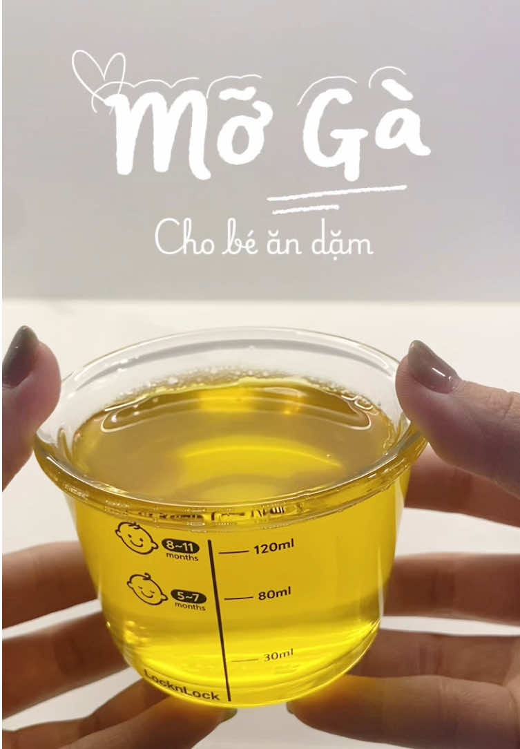 Mỡ gà cho bé ăn dặm #6m+#đồnghanhcungconyeu #ăndặm #ăndặm #nuôicondungcach 