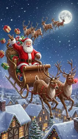 papa Noel tirando regalos 