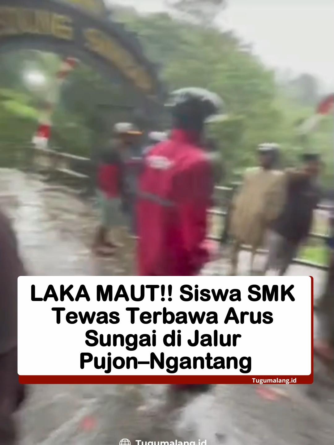 Kamis sore, 4 Desember 2025, kecelakaan maut terjadi di Jalan Pujon–Ngantang. Sebuah mobil Gran Max yang mencoba menyalip dump truck, Korban sempat berusaha menghindar, namun tetap tertabrak hingga terpental ke sungai di sisi jalan. Korban sempat berusaha menyelamatkan diri, namun terseret arus dan hilang dari pandangan warga.  Upaya pencarian dilakukan oleh tim gabungan yang terdiri dari relawan, tim SAR, Polsek, serta perangkat desa (Pemdes) setempat. Peristiwa ini menambah catatan kelam kecelakaan di jalur Pujon–Ngantang yang dikenal rawan, terutama saat kondisi jalan licin setelah hujan. 🎥 beruanghitamm