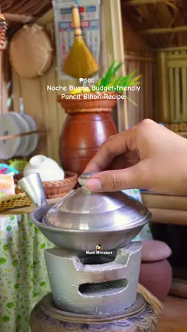 Sana mabusog ang pamilyang Filipino 😁 #minicooking #pansit #sattire #muntiminiature #500 