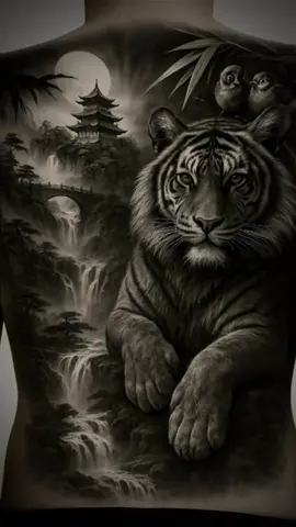 Tâm tịnh cuộc sống sẽ an yên #tattoorealistic #blackandgreytattoo #tigertattooart #fullbacktattoo #tattooartistvietnam 