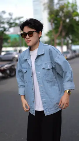 Áo khoác jean nam #ngocoutfit #muataitiktokshop #aokhoac #aokhoacjean #xuhuong 