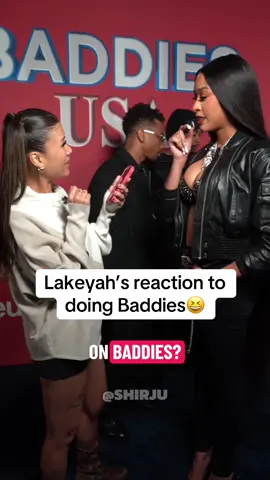 Lakeyah’s reaction to doing Baddies😆 #lakeyah #baddies #premiere #shirleystemple #foryou  @Lakeyah 