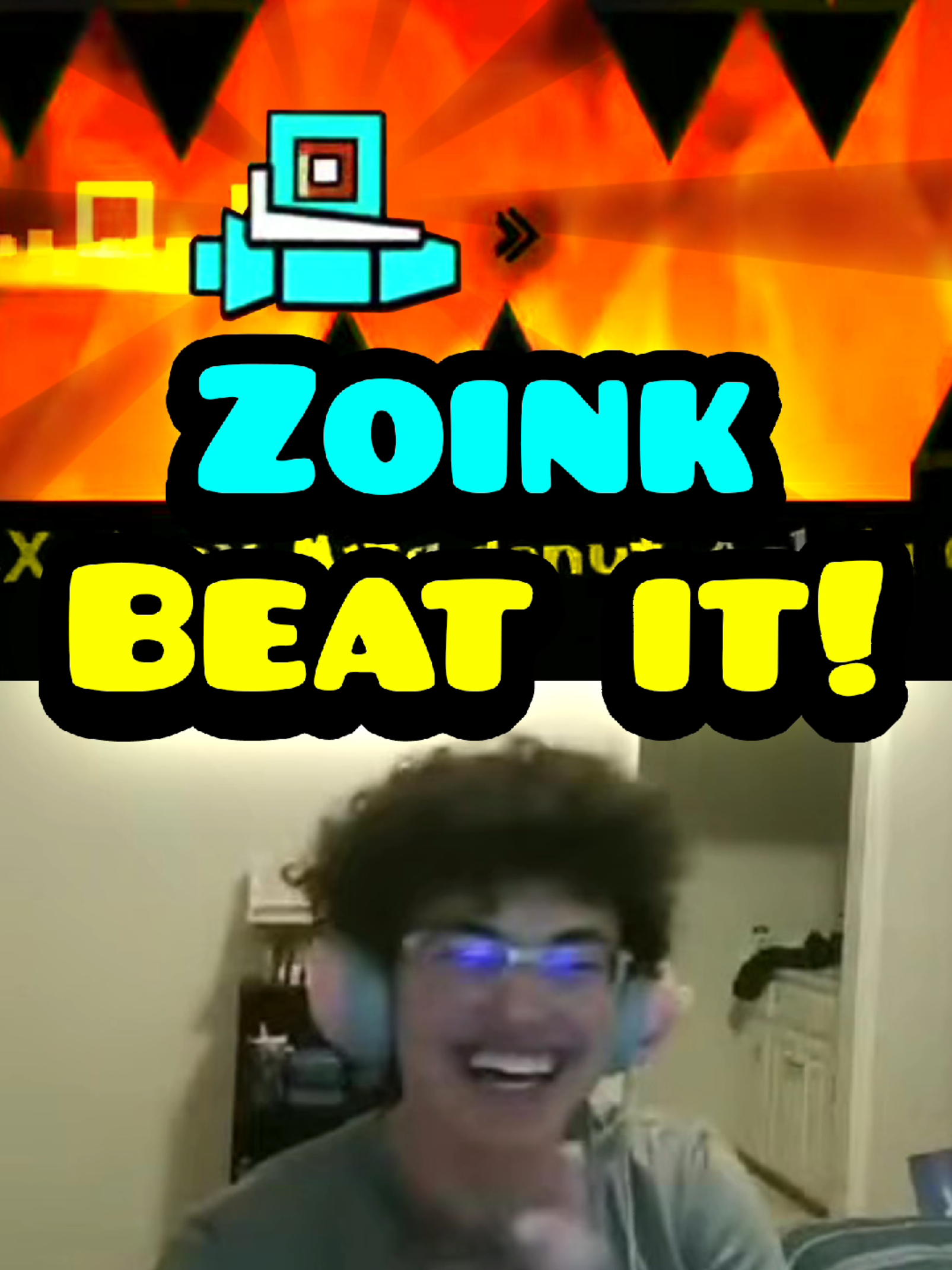 Zoink Is The FIRST VICTOR of Flamewall! Music: Break Free - Super Mario Odyssey Background Gameplay: Mundo Epico - Emilixito  #geometrydash #gd #flamewall #zoink #cuatrocientos 