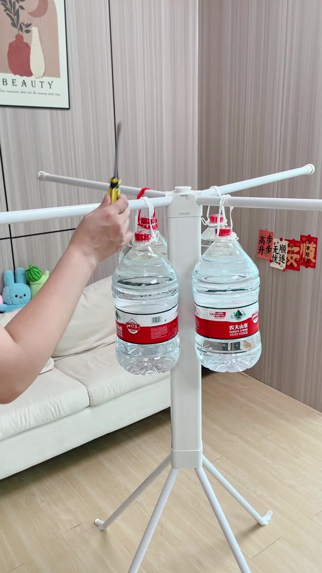 Mini Octopus Type Clothes Drying Rack Foldable Stand Portable  Drying Rack Balcony Laundry Hanging Rack Rotating Metal Drying Rack Folding Hanging Rack Household Artifact 360 °   Rotating, Retractable And Folding 