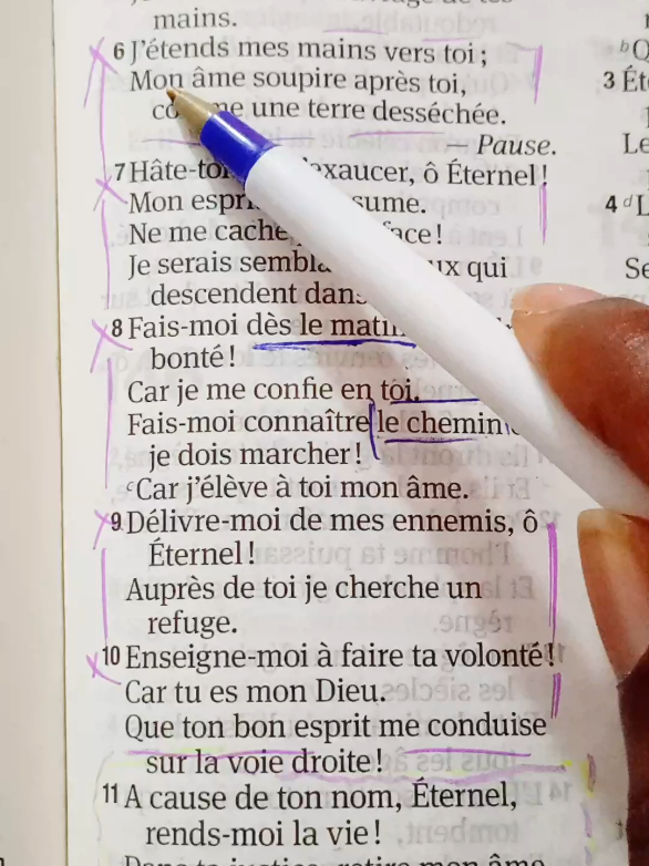 Prière Psaumes 143 méditation  versets bibliques  parole de Dieu  #priere #foi #jesus 