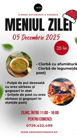 (P) Meniul zilei la Restaurant Aroma Pascani 