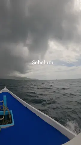 POV: ketika brangkat snorkling di musim hujan #hujan #ombak  #badai  #sorotan  #gili 