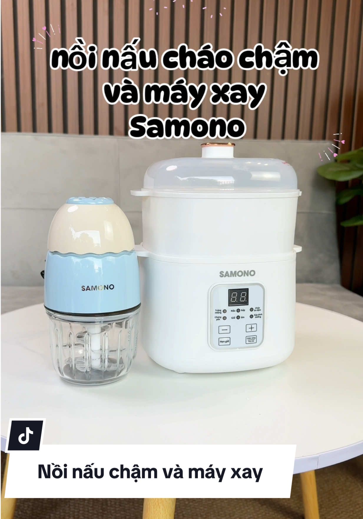 Combo nồi nấu chậm và máy xay 8 lưỡi #noinaucham #mayxaysamono #samono #huongmesam 