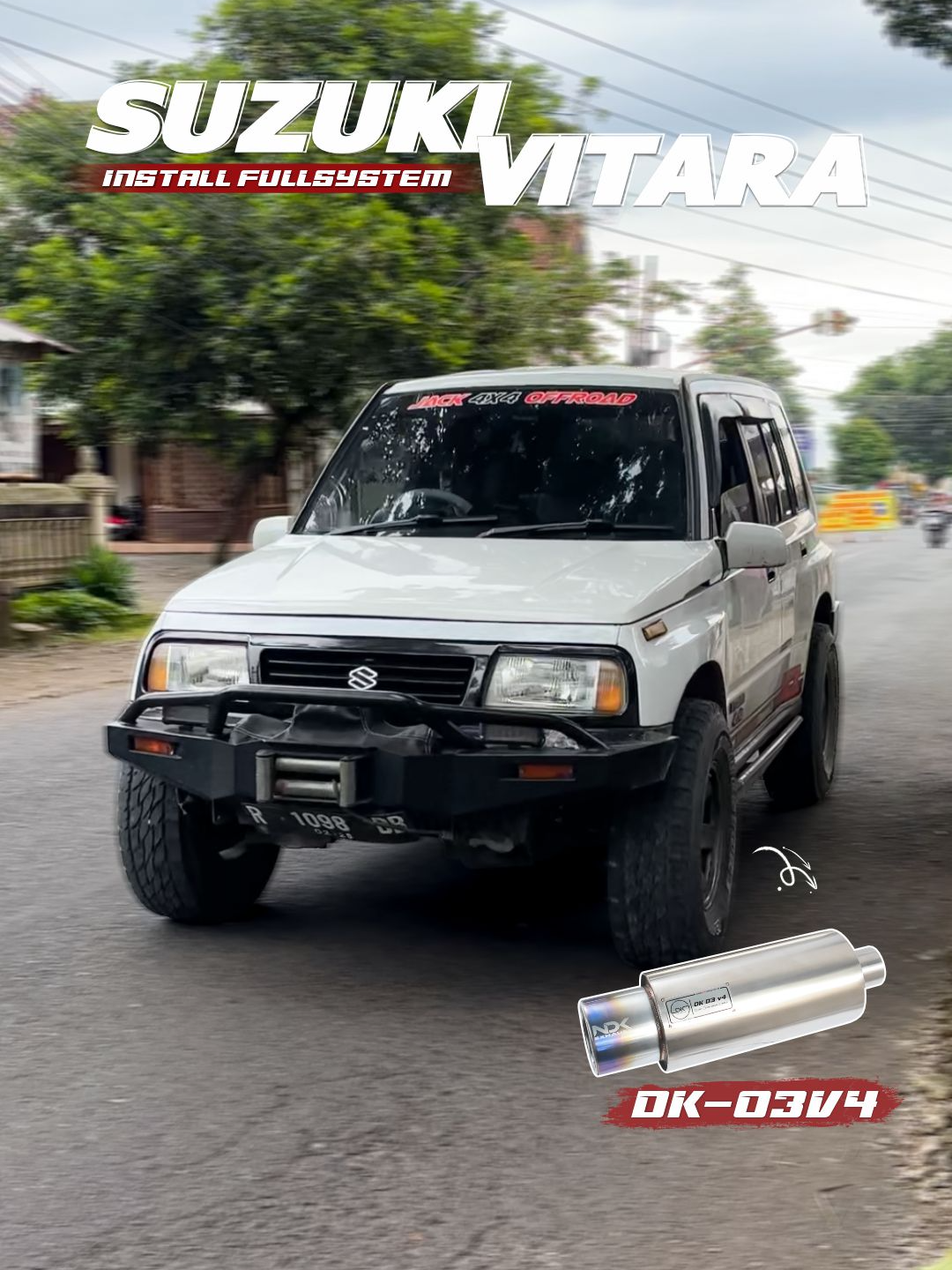 Suzuki vitara pasang full system muffler DK-03 V4 🤩👌🏻 #suzukivitara #grandvitara #vitara #escudo #vitaraoffroad#vitara4x4#ndkexhaust