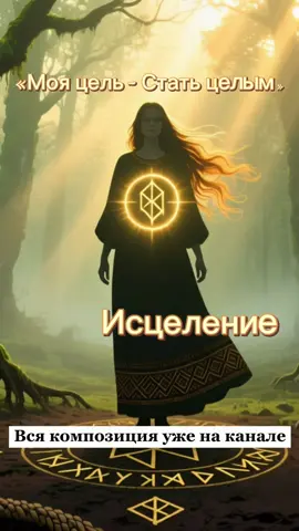 Нужно исцеление? Просто слушай!!! «Моя цель - Стать целым» В этом тексте заложены паттерны внушения исцеления и целостности через:   - ритмические повторения («моя цель — стать целым») — создают эффект внутреннего якоря;   - образ дыхания, света и четырёх стихий — направляют внимание на гармонию тела и духа;   - символика интеграции («я не делюсь на тьму и свет») — кодирует принятие и восстановление внутреннего баланса.   Он будет звучать по-фолк‑роковски, но содержательно «работать» как мягкая установка на восстановление и объединение всех частей личности.