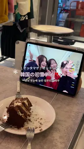 韓国初雪シンシン❄️🎶 #韓国旅行 #渡韓 #韓国情報 #첫눈 