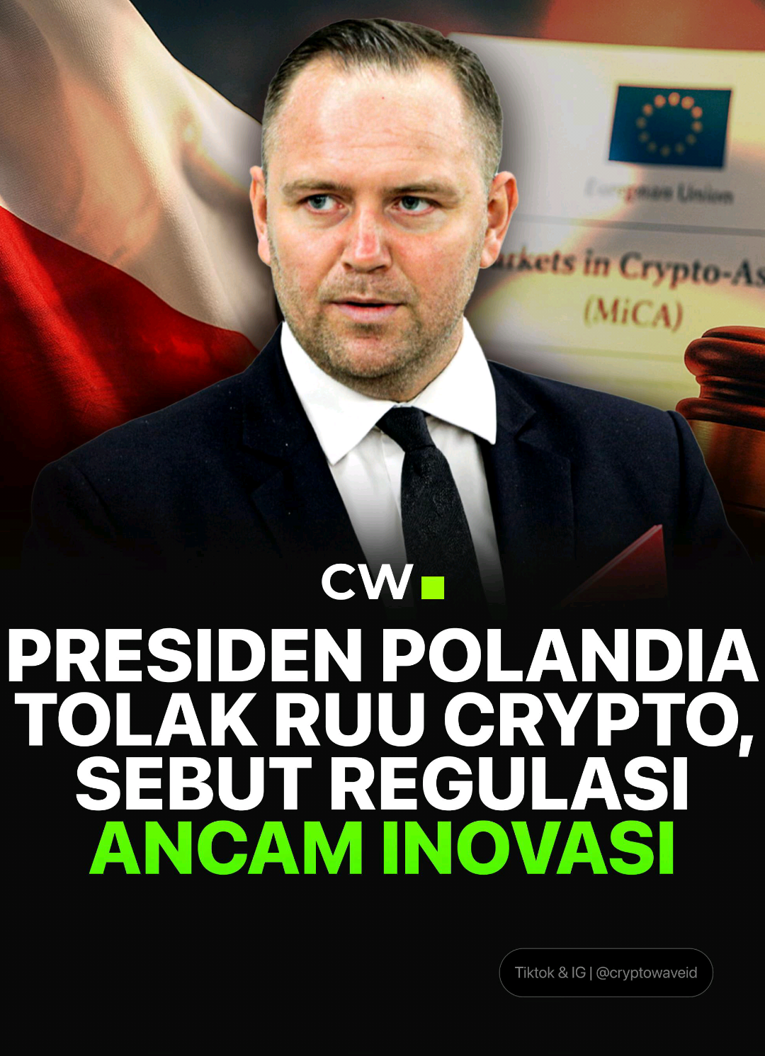 “Waduh! Presiden Polandia tolak RUU Kripto, keputusan ini langsung bikin linimasa Indonesia heboh!” Presiden Polandia menolak RUU regulasi aset kripto yang dinilai terlalu mengekang dan berisiko menghambat inovasi di sektor blockchain. Ia menegaskan bahwa aturan yang terlalu ketat justru bisa mematikan perkembangan industri sebelum benar-benar tumbuh, terutama bagi startup lokal yang mulai menunjukkan potensi besar. Keputusan ini memicu diskusi panas di berbagai komunitas kripto global, termasuk Indonesia yang ikut menyoroti sikap pro-inovasi tersebut. Presiden meminta agar parlemen menyusun ulang regulasi yang lebih fleksibel dan seimbang—memberikan kepastian hukum tanpa menghambat kreativitas dan pertumbuhan teknologi digital. #karolnawrocki #crypto #polandia #cryptowave #fyp 