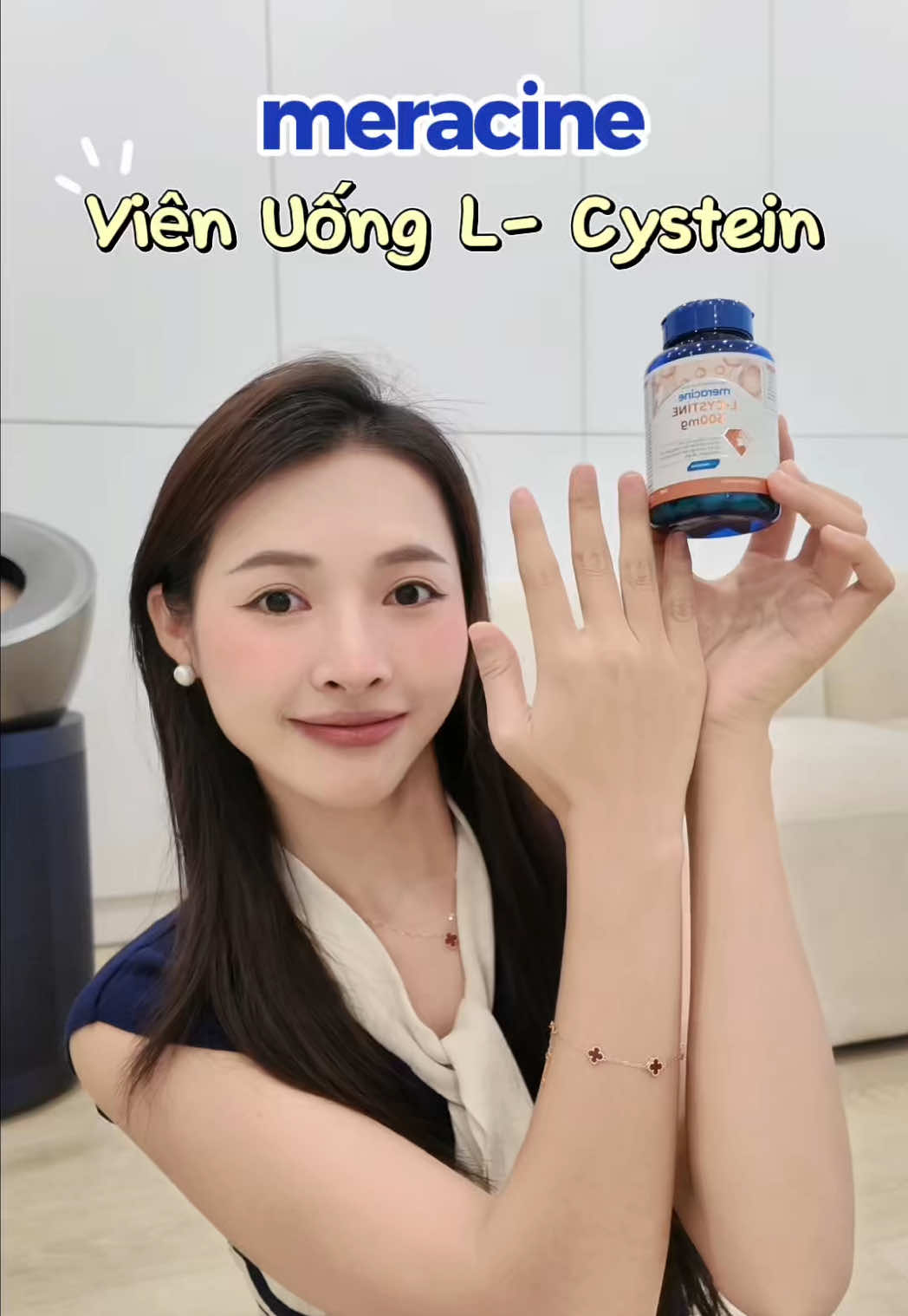 Viên uống L-Cystine của nhà meracine này oki nha mays bà #meracine #upbase #lcystine #lcystine500 #vienuonglcystine 