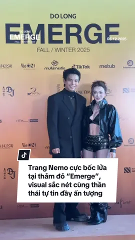 Trang Nemo cực bốc lửa tại thảm đỏ “Emerge”, visual sắc nét cùng thần thái tự tin khiến khung hình như bùng cháy ngay khoảnh khắc cô nàng xuất hiện. #DoLong #EmergeFashionShow2025 #DoLongFashionShow2025 #TikTokGiaiTri #TrangNemo                    