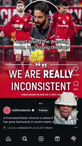 Genuinely starting to dislike that Portuguese imposter. #fyp #footballtiktok #manchesterunited #amorim 