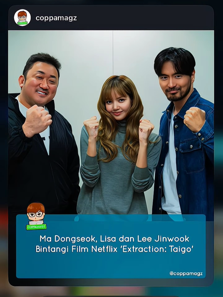 LISA💛 #lisa #madongseok #leejinwook #tygo #kmovie #lilies #extractiontaigo #fyp #xzybcaシ
