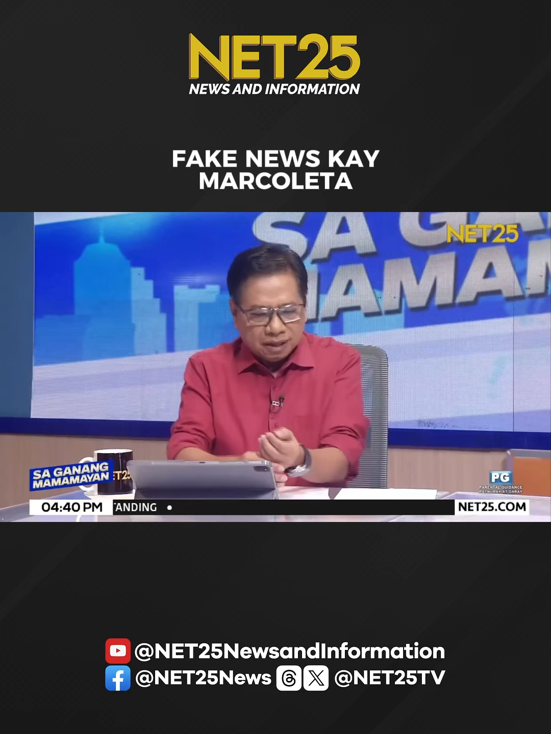 Pinabulaanan ni Sen. Marcoleta ang isang Facebook post na nagsasaad umano ng kanyang pahayag tungkol sa ₱500 budget para sa handa sa holiday. Nagpaalala ang senador sa publiko na mag-ingat sa mga nagpapakalat ng fakenews. #NET25NewsandInformation #SaGanangMamamayan #Marcoleta #FakeNews #Facebook #HolidayBudget #PhilippineNews