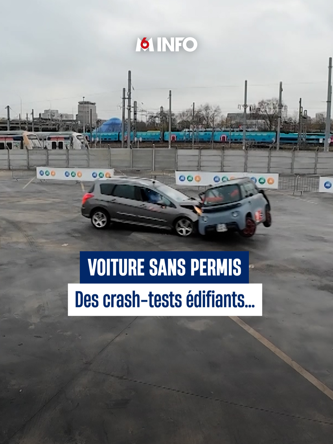 🚨 Près de 290 000 voitures sans permis sont en circulation mais ces véhicules restent vulnérables sur la route. 34 personnes ont perdu la vie en voiturette en 2024, soit une hausse de 48 % en un an. Une mutuelle a donc organisé le premier crash-test d’un véhicule sans permis. #SinformerSurTiktok #m6info #fyp #pourtoii
