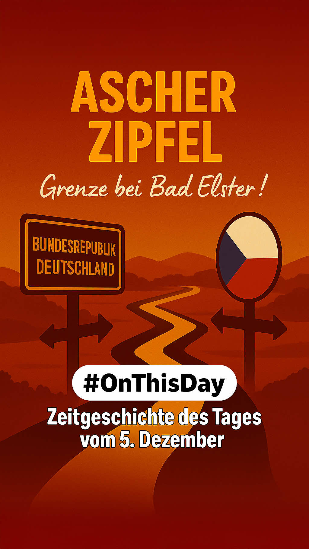 Diese Grenze wirkt wie ein Fehler auf der Landkarte. Warum verläuft sie so extrem schräg⁉️ #OnThisDay Zeitgeschichte des Tages vom heutigen 5. Dezember. Das ist passiert: Zum Adventsfest in Bad Elster lohnt sich ein Blick auf den Ascher Zipfel. Dieser spitze Grenzhaken zwischen Deutschland und Tschechien stammt aus dem Mittelalter, weil frühere Dorf und Besitzgrenzen respektiert wurden. Er wurde über Jahrhunderte bestätigt und deshalb nie begradigt. #badelster #ascherzipfel #lernenmittiktok #thetimetour