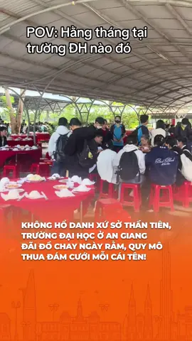 Không hổ danh xứ sở thần tiên, trường đại học ở An Giang đãi đồ chay ngày rằm, quy mô thua đám cưới mỗi cái tên!#yan #yan45s #tiktoknews #tiktokgiaitri #angiang
