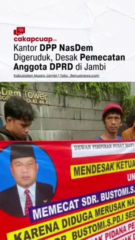 Dewan Pimpinan Pusat Masyarakat Pemantau Peduli Anggaran Negara (DPP LSM MAPAN) menggelar aksi demonstrasi di depan Gedung DPP Partai NasDem, Jakarta Pusat, Kamis (04/12/2025). Aksi tersebut dipimpin langsung oleh Sekretaris Jenderal DPP LSM MAPAN sekaligus Koordinator Lapangan, Hadi Prabowo, yang mendesak Ketua Umum Partai NasDem untuk segera memecat oknum DPRD Muaro Jambi berinisial B. Tuntutan tersebut disuarakan karena B saat ini tengah menjalani proses hukum terkait dugaan penggunaan gelar profesi tanpa hak dan/atau ijazah yang diduga tidak sah.”sebut  Hadi Aksi LSM MAPAN ini pun menarik perhatian publik dan menunggu langkah resmi yang akan diambil DPP Partai NasDem ke depan. #jambitiktok #jambi #nasdem #dprd #muarojambi 
