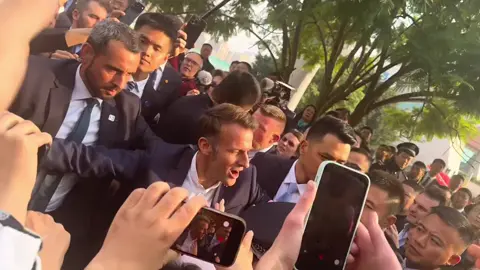 French President Macron in Chengdu, China, from a first-person perspective #chengdu #macron #france #china