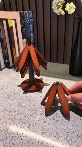 4pcs set wooden trivet #trivet  #woodentrivet  #trivetset  #hotpotholder 