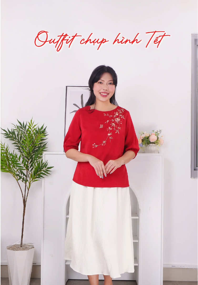 Outfit chụp hình Tết cho chị em 🧧 #thieuhoa #xh #thoitrang #phunu 