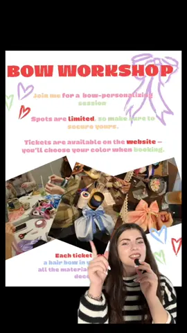 Pe 11 decembrie, între 17:00 și 20:00, ne vedem la Petit, pe 📍Bd. Regina Elisabeta 30, la un atelier de personalizat fundițe. Practic, vii, te relaxezi, bei ceva, stăm de vorbă și îți personalizezi propria fundiță care vine deja cu tot cu clamă. Tu doar te joci cu accesoriile: mărgele, dantelă, ce-ți face ție cu ochiul. NU trebuie să știi să coși! Biletul tău îți rezervă locul și include tot ce ai nevoie. Iar dacă vrei să personalizezi mai multe fundițe, poți lua mai multe bilete. 👉 Te poți înscrie aici: https://url-shortener.me/1ZC1 @Nikola Jesyca  #bucuresti #atelier #sipandcreate #atelierinbucuresti #fyp 