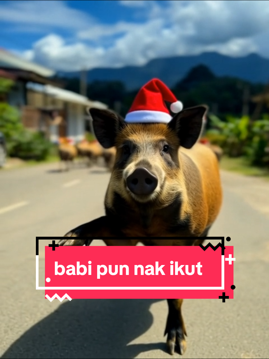 Babi pun nak ikut caroling sebelum jadi lauk 🫢🫢#LaPuraCrema #Christmas2025 #prechristmas 
