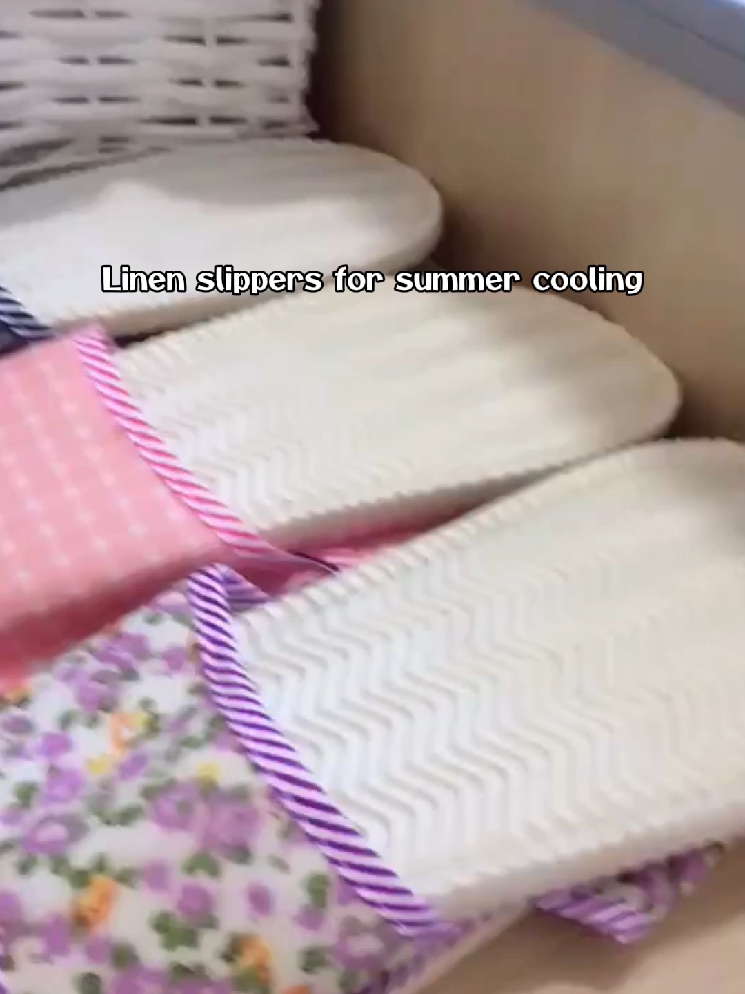 Linen Rattan Indoor Slippers Comfortable Flat Shoes Hotel Guest Household Slippers for Women and Men#Homeslippers#Linenslippers #Slippers