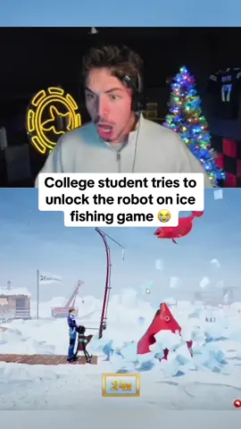 Trying to get the robot on ice fishing #streaming #kickstreaming 