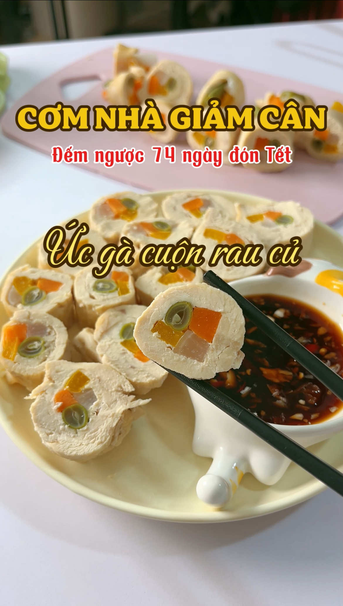 Ức gà cuộn rau củ #ancungtiktok #nauancungtiktok #healthy #ucga #giamcan 