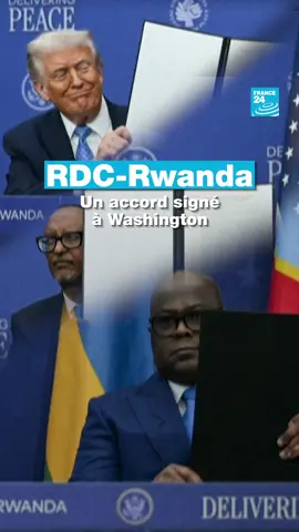🇨🇩🇷🇼 Donald Trump a présidé une cérémonie de signature d'un accord de paix avec ses homologues congolais et rwandais, Félix Tshisekedi et Paul Kagame. #Rwanda #RDC #Trump
