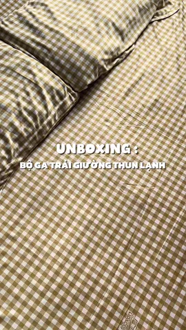 Unbox bộ ga thun lạnh trải giường ✨#gatraigiuong #decorphongngu #gathunlanh #bogatraigiuong #xuhuong 