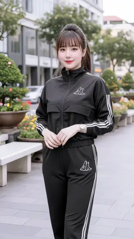 Set Bộ Gió Nữ Thu Đông Thể Thao Chất Gió 2 Lớp