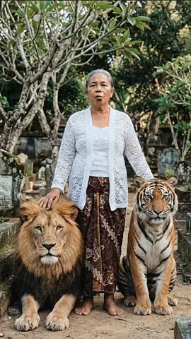 Nenek bersama singa dan harimau dikuburan. #nenekhebring #fyp #viralvideo #humor #foryou 