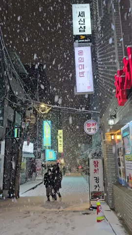 Hari pertama turun salju selebat ini ❄️❄️ #seoul #southkorea #koreaselatan #fyp #winter 