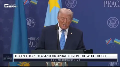 President Trump gives a speech after a unilateral deal was signed today among The US, DR Congo and Rwanda. The deal is supposed to “end a war” which many have criticised as smoke screen because the real issues and causes of disturbance in DRC have not been addressed.  The American president says a lot of money will be made as US mining companies will be extracting rare earth metals/minerals from Congo.  #trump #congo #drcongo🇨🇩 #rwanda #america 
