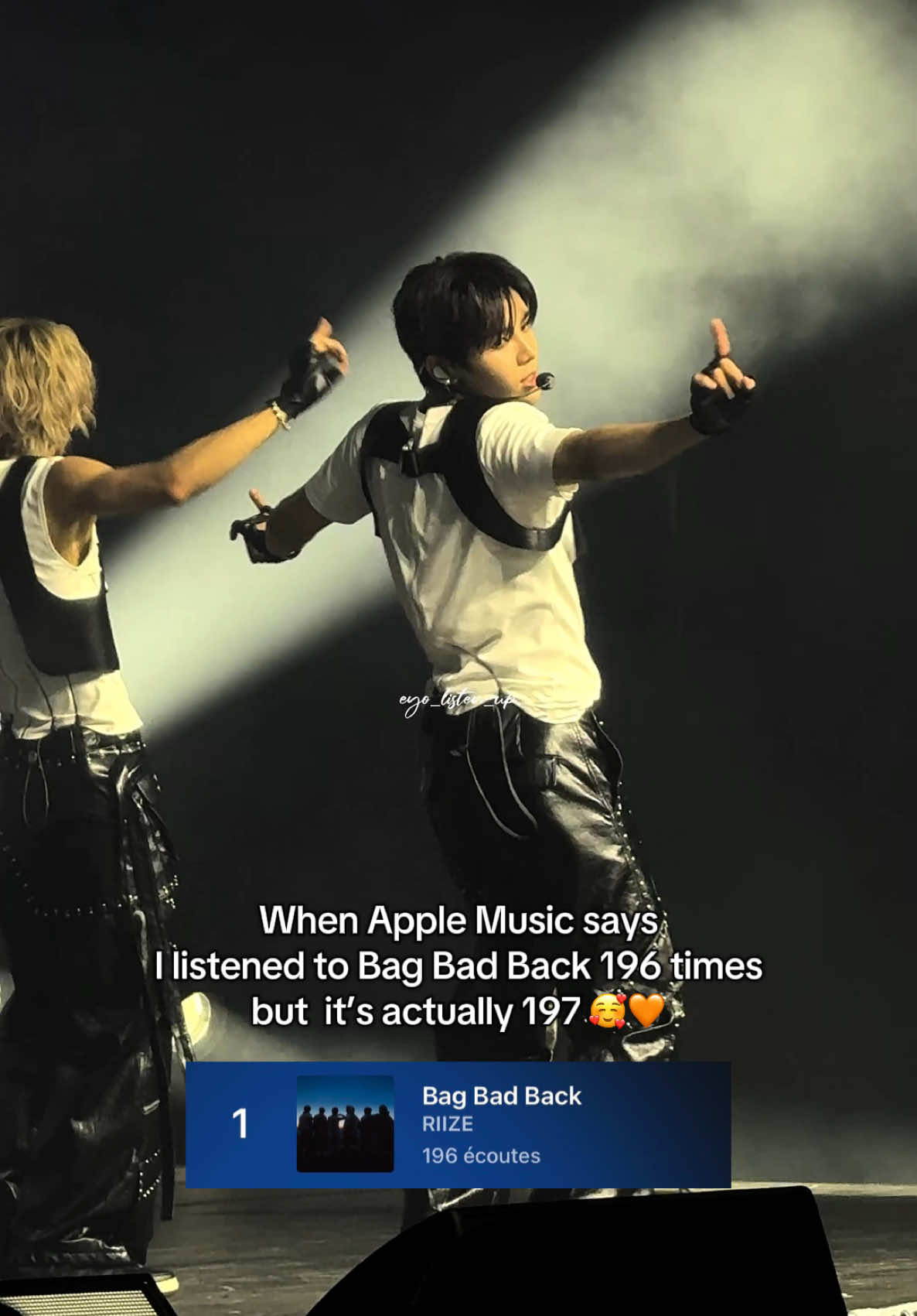 well it should be 200 times if we include concerts hehe #riize #shotaro #sungchan #riizingloud #applemusicwrapped #spotifywrapped @RIIZE 