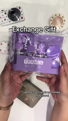 Pangregalo sa friends mong palaging nag t travel 🎀💜 #travelkit #travelessentials #exchangegift 