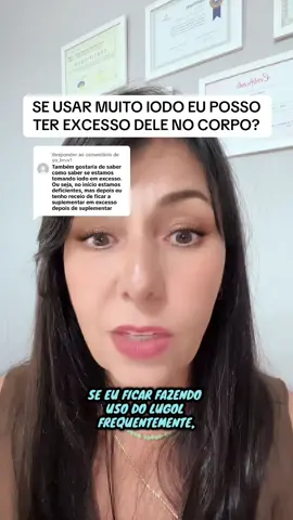 Respondendo a @yo_bruv1  Se usar iodo por muito tempo eu posso ter excesso dele no meu corpo? #nutricionistasonianaves #nutricionistacarnivora #dietacarnivora #lugol #iodo  @SoniaNavesNutri  @SoniaNavesNutri 